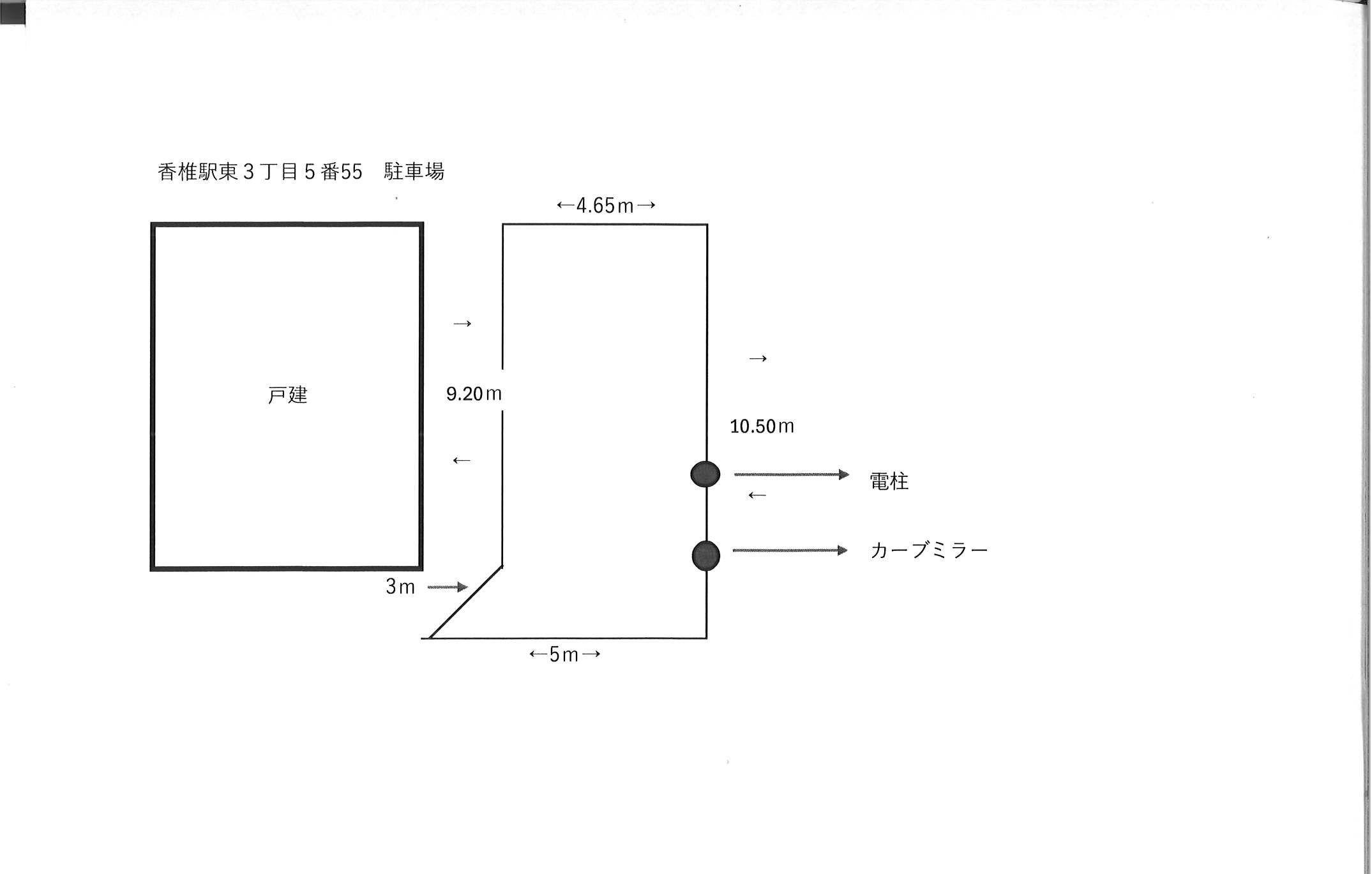 香椎駅東3丁目の駐車配置図