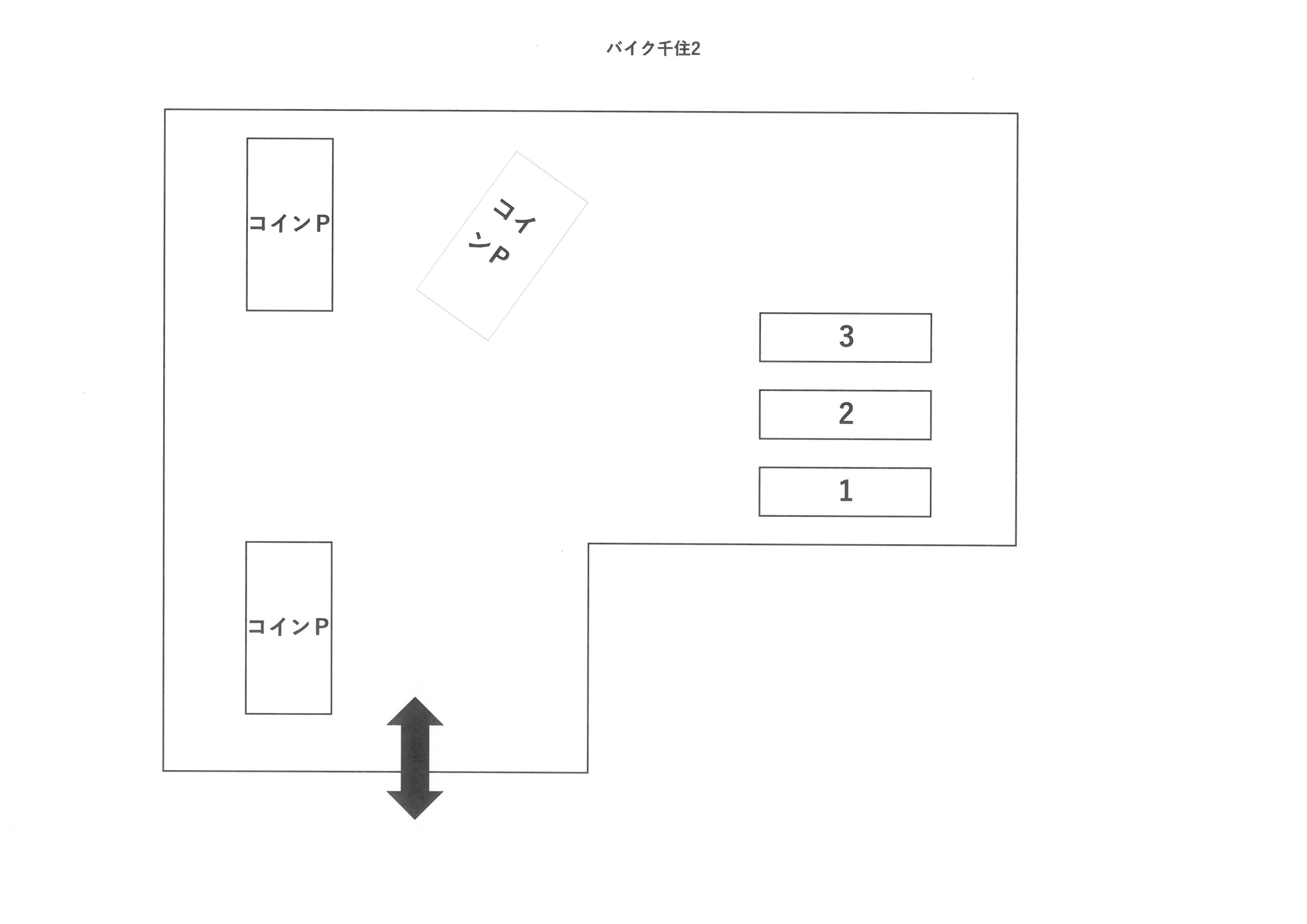 PARKMAX バイク千住第2の駐車配置図