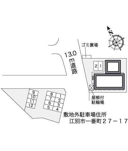 ボヌール(25365)の駐車配置図
