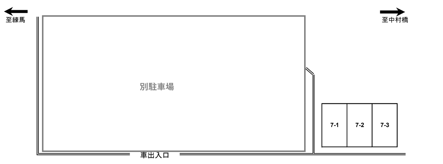 西武スマイルパーク練馬第7駐車場の駐車配置図