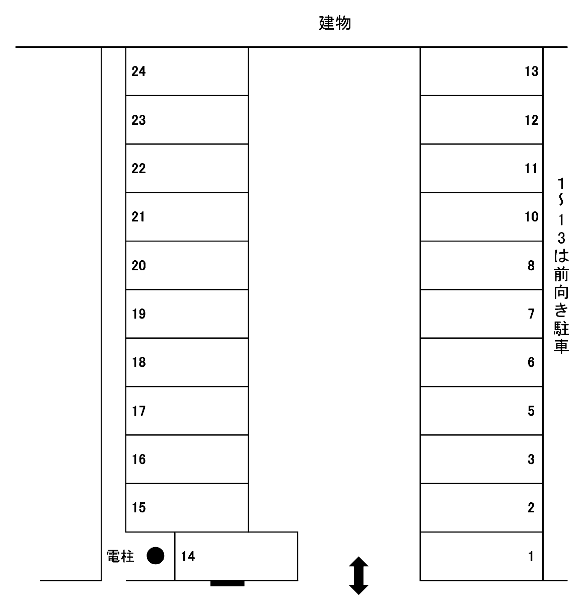 神田 駐車場の駐車配置図