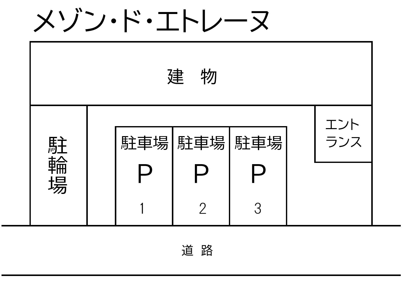 メゾン・ド・エトレーヌの駐車配置図