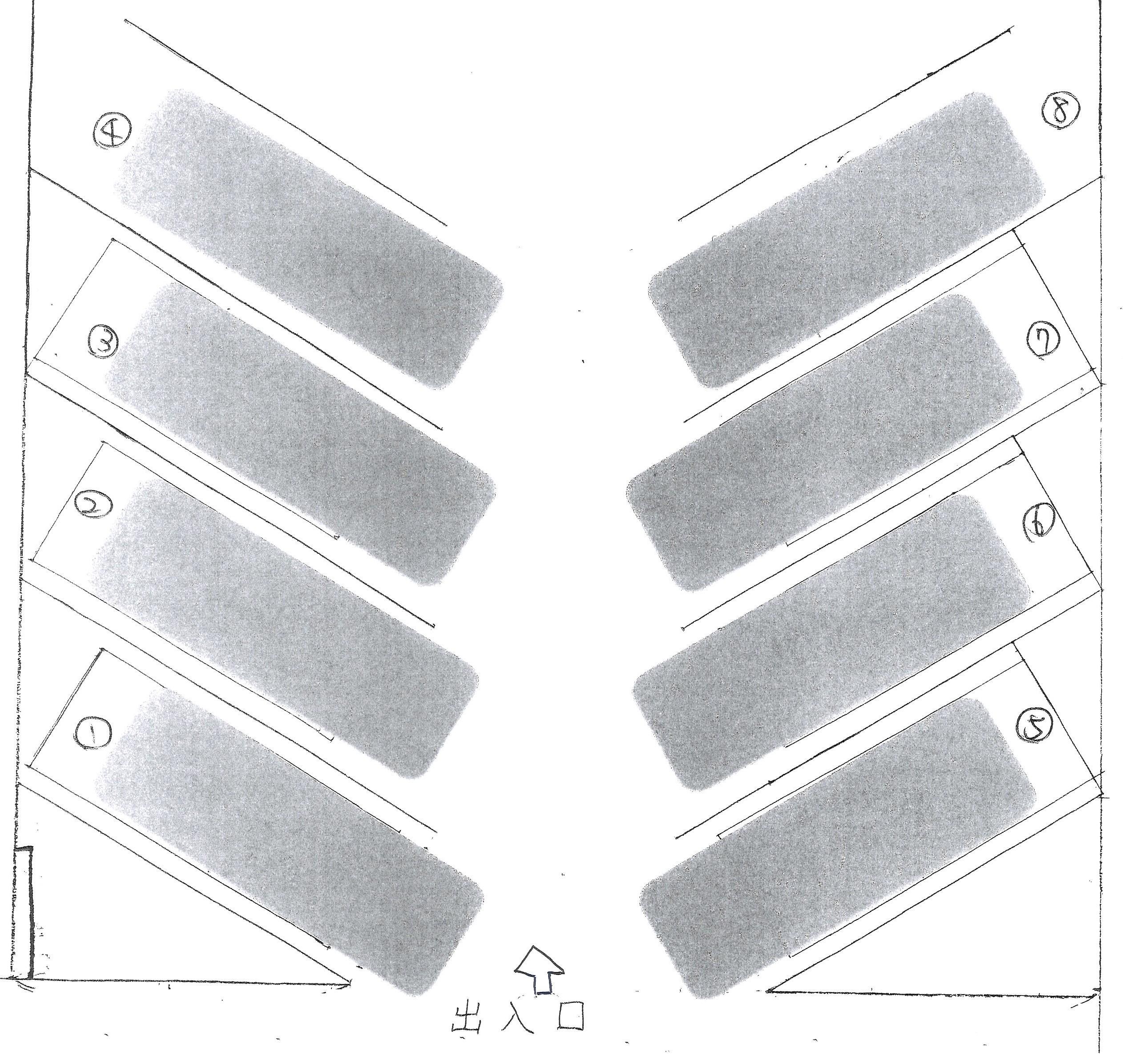 野代駐車場の駐車配置図