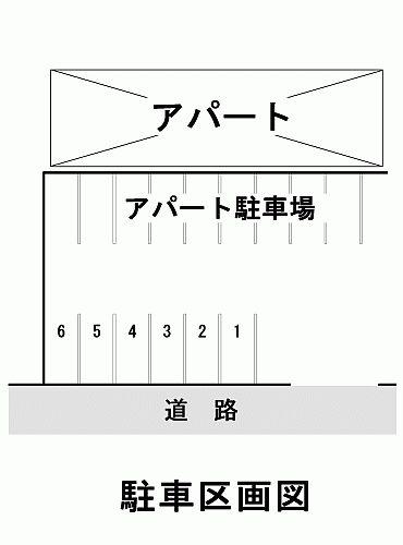 コーポ林城駐車場の駐車配置図