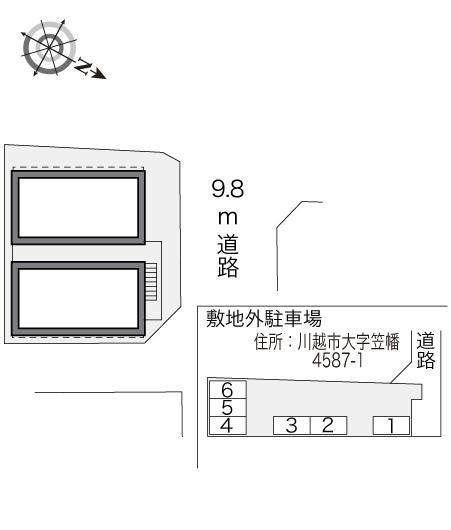 HAPPY TOWN(31898) 敷地外駐車場の駐車配置図