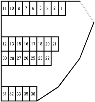壁駐車場の駐車配置図