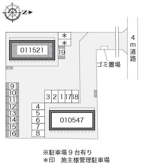 メゾンベールⅡ(11521)の駐車配置図