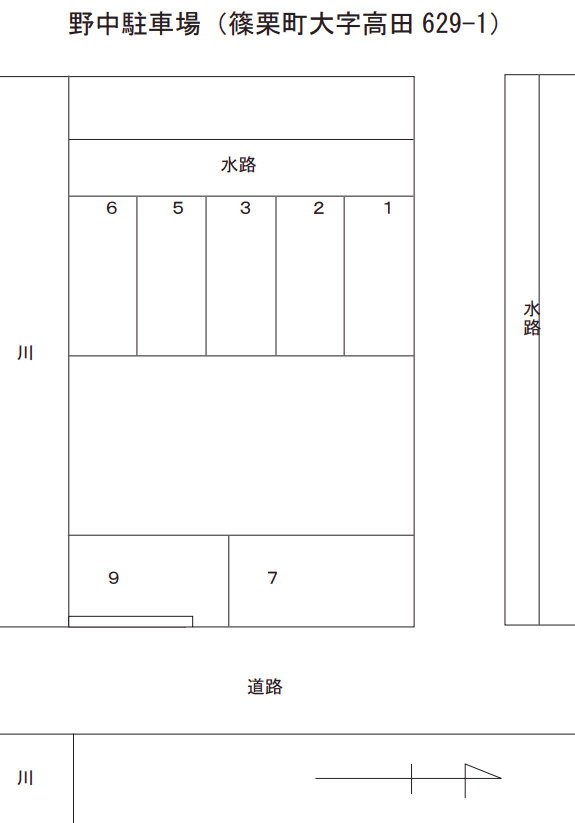 野中駐車場の駐車配置図