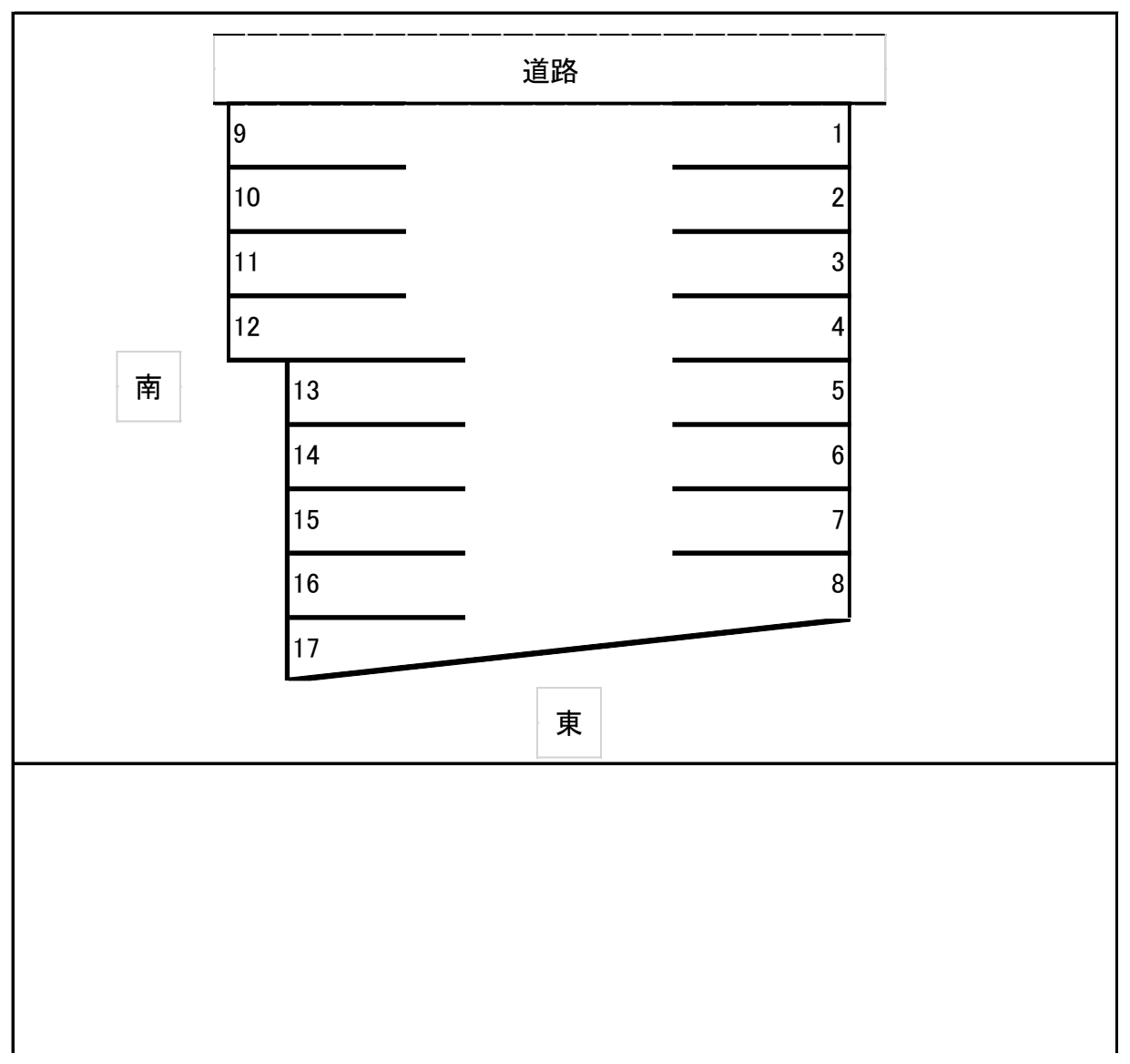 桐ヶ丘駐車場の駐車配置図