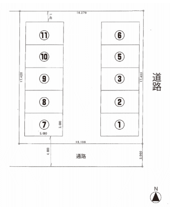 木曽川町門間駐車場の駐車配置図