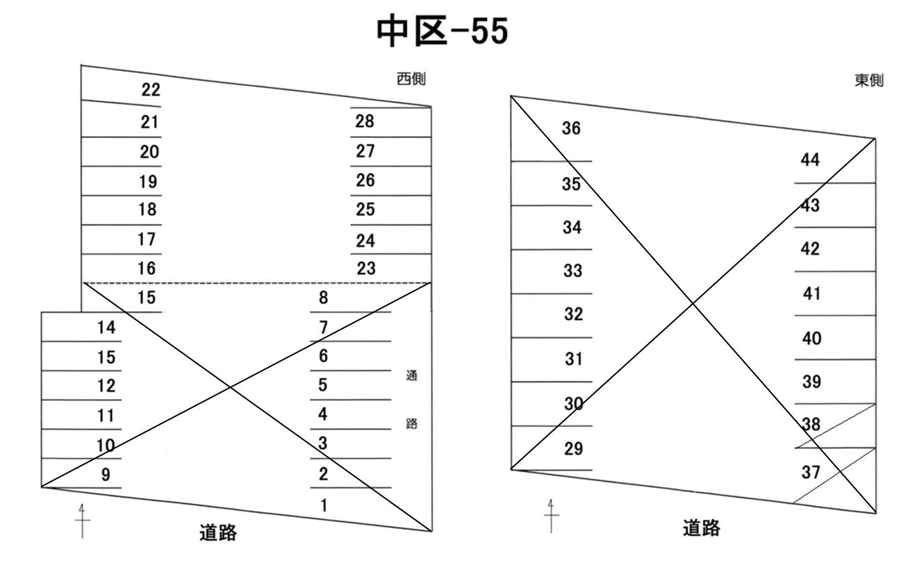 中区-55の駐車配置図