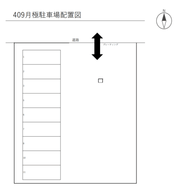 409 月極駐車場の駐車配置図