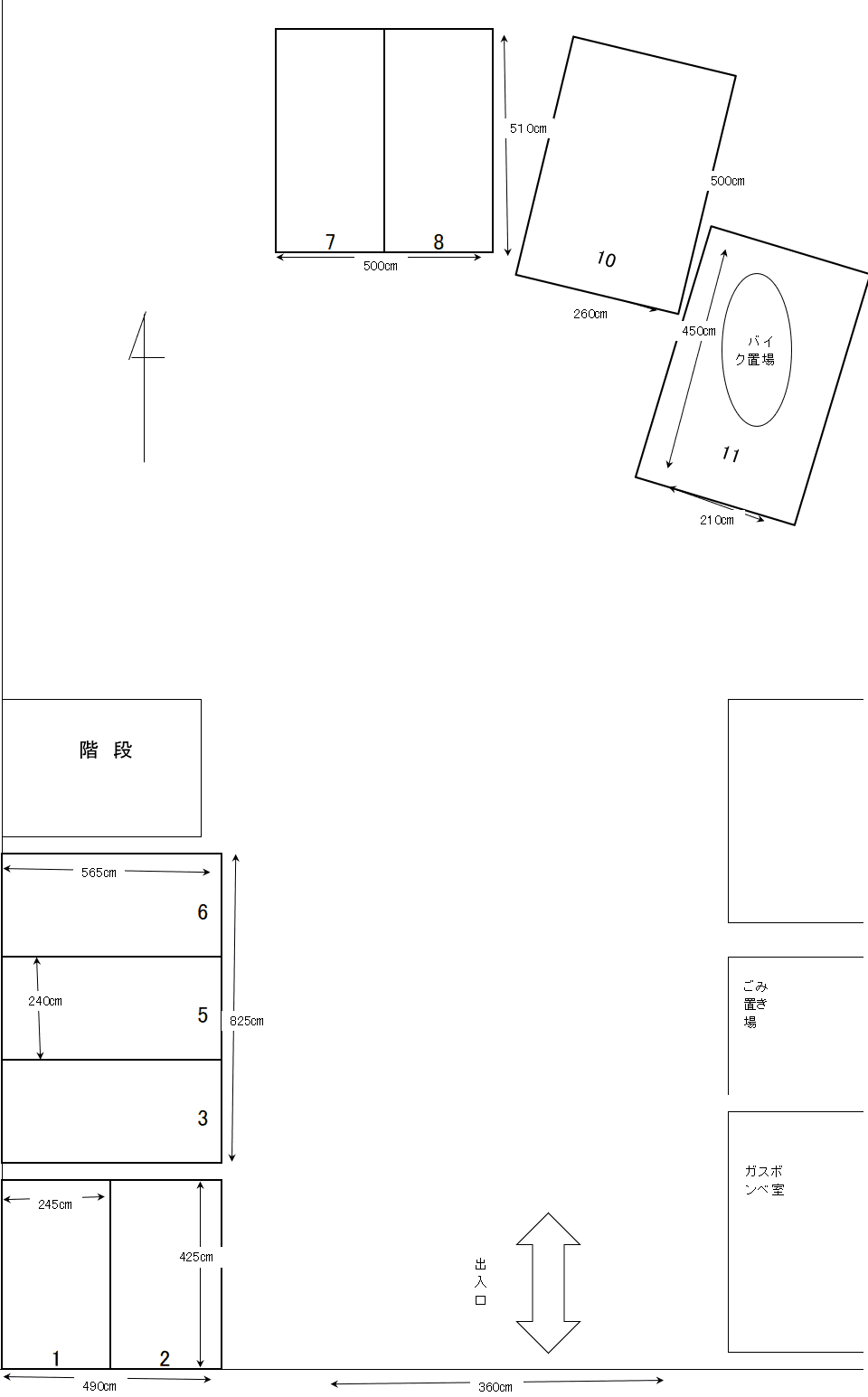 ボヌール守口MPの駐車配置図