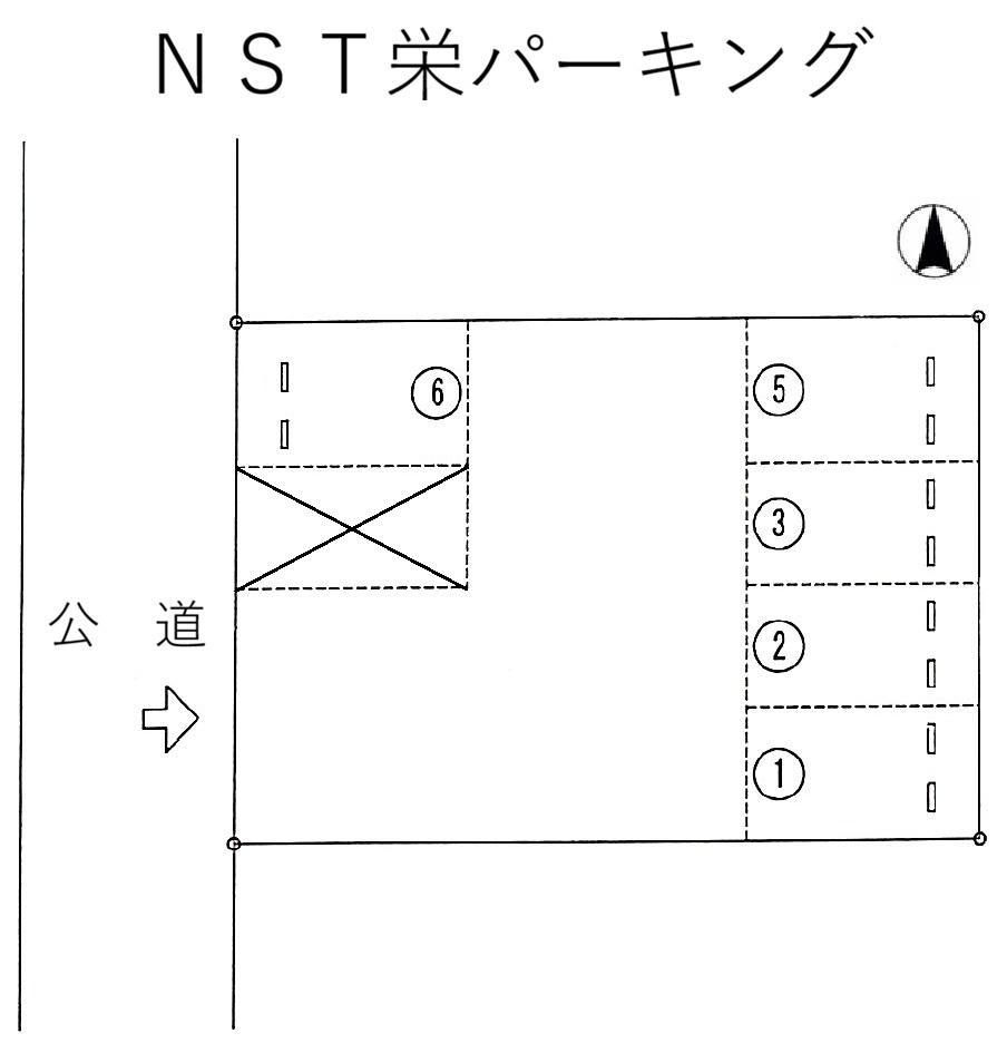 NST栄パーキングの駐車配置図