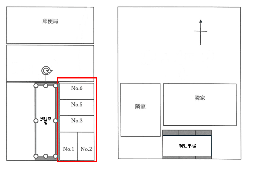あだち駐車場の駐車配置図
