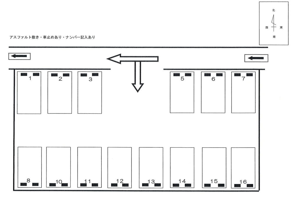 203の駐車配置図