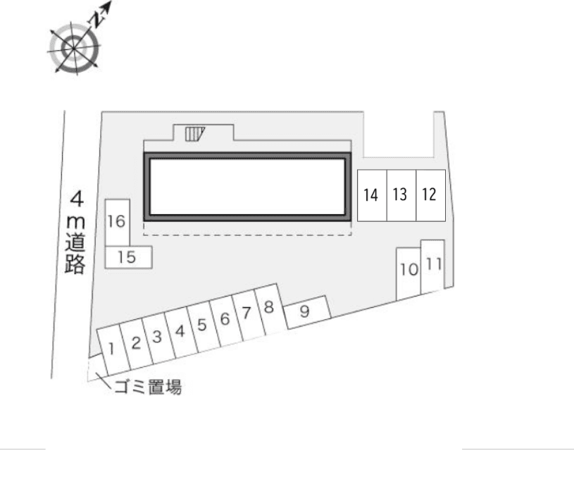 OROKU(16052)の駐車配置図