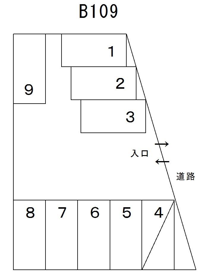 B109駐車場の駐車配置図