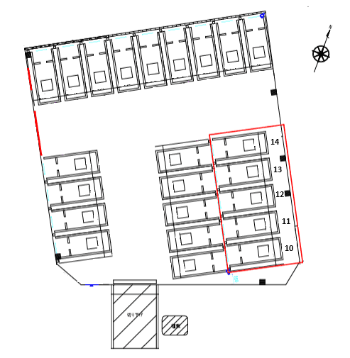東三国2丁目駐車場の駐車配置図