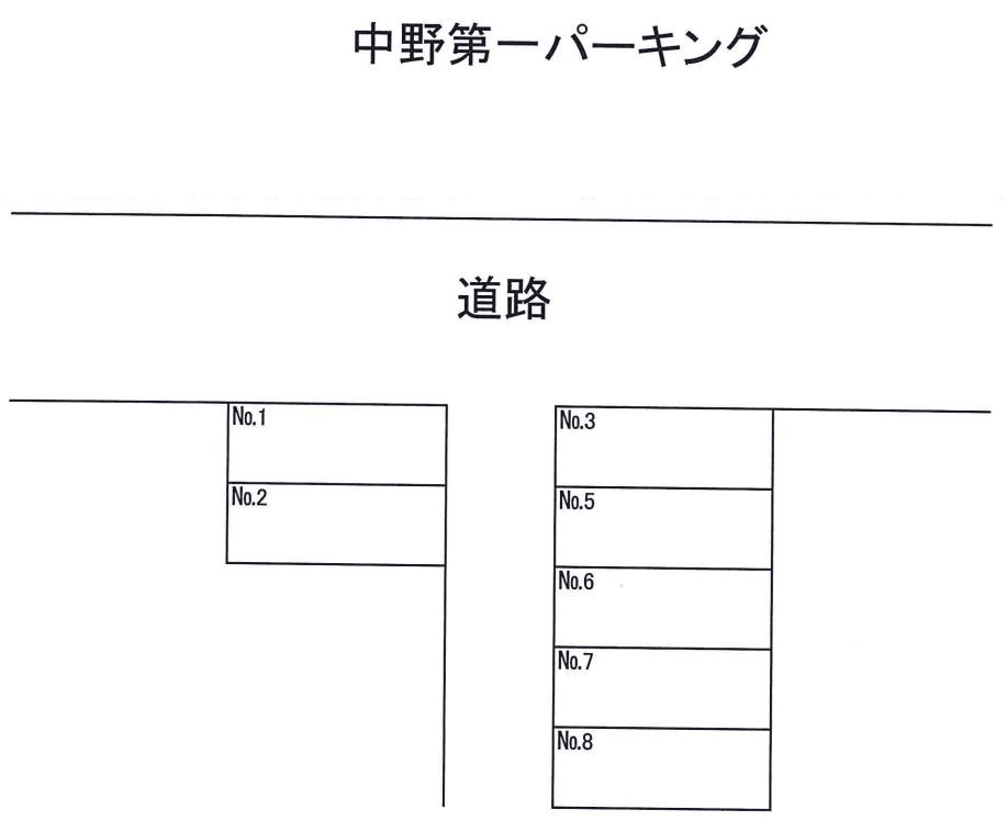 中野第1駐車場(中野第一パーキング)の駐車配置図