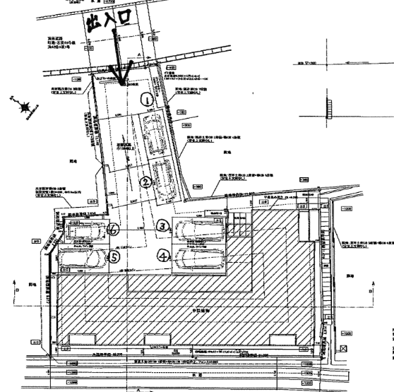SABATORA駐車場の駐車配置図