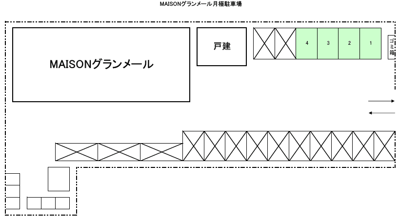 MAISONグランメール月極駐車場の駐車配置図