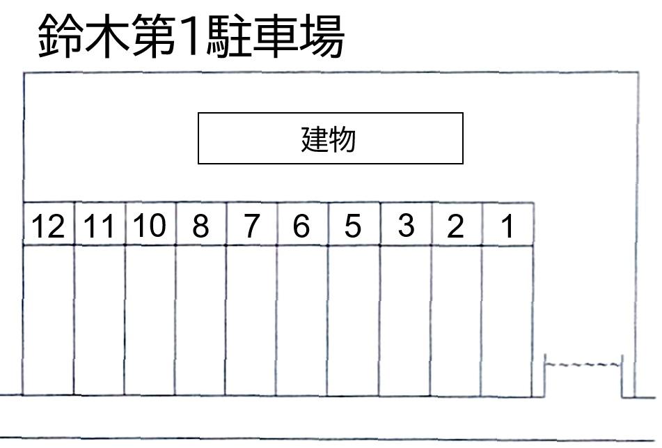 鈴木第1駐車場の駐車配置図