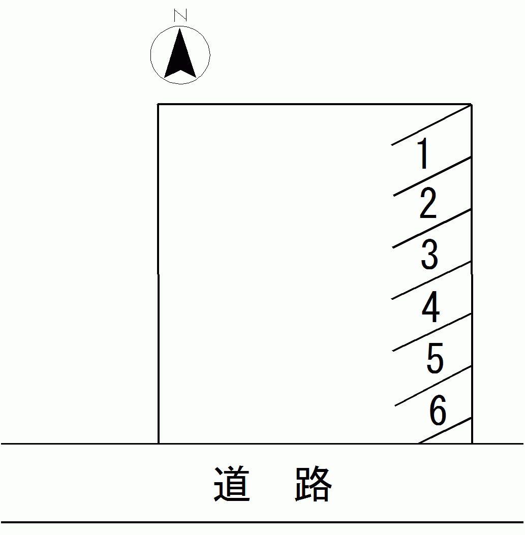 北白土駐車場の駐車配置図