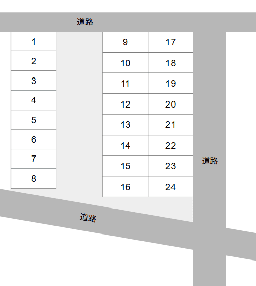 スマイルパーク29号の駐車配置図