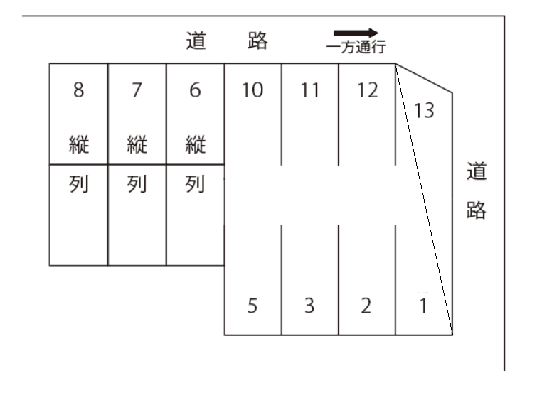 下到津四丁目8番駐車場の駐車配置図