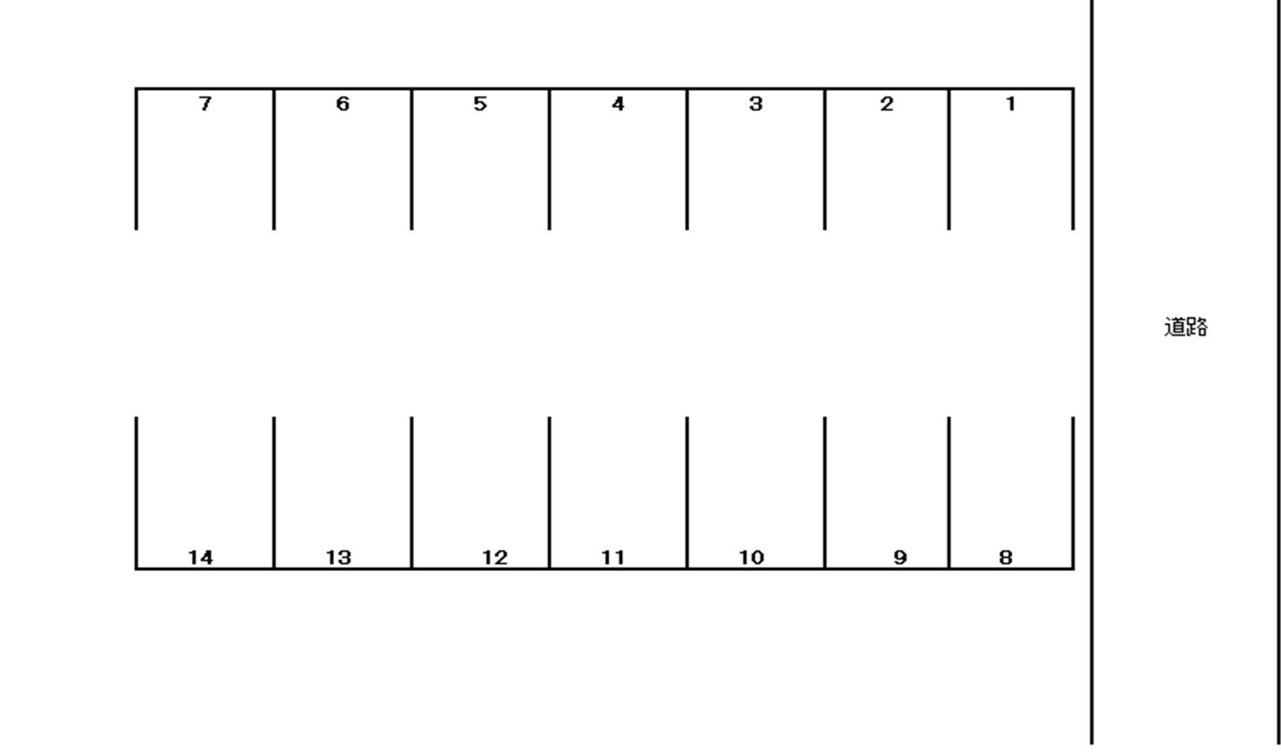 上町駐車場(上町20)の駐車配置図