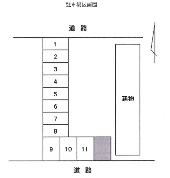 福嶋福岡町駐車場の駐車配置図