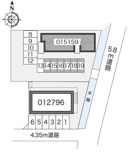 プレジール石橋(15159)の駐車配置図