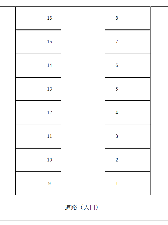 美原P-2の駐車配置図