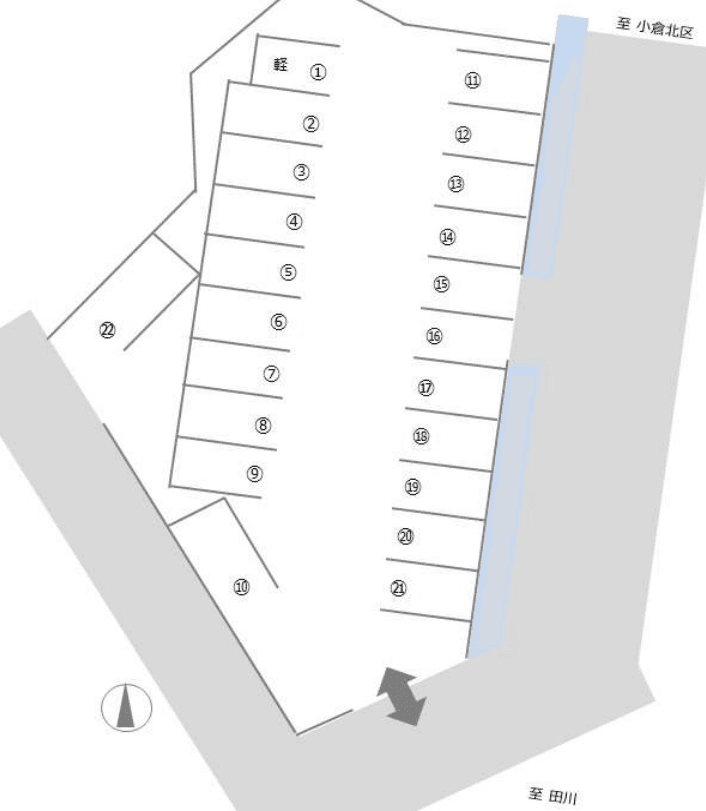 富士見駐車場の駐車配置図