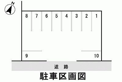 細谷駐車場の駐車配置図