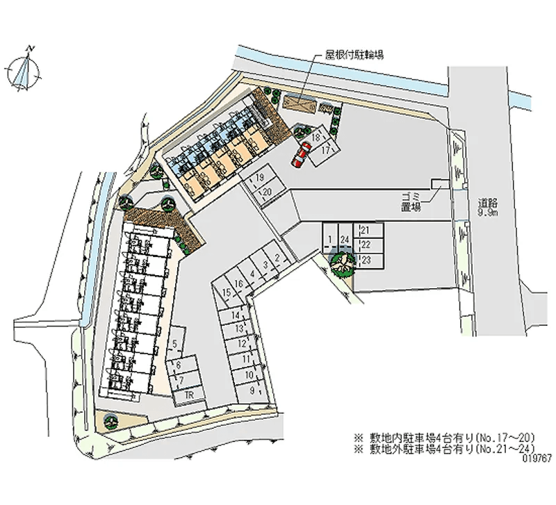 宮城郷(19767)の駐車配置図