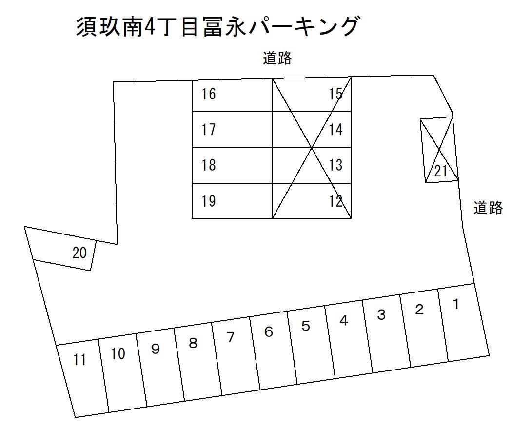 須玖南4丁目冨永パーキングの駐車配置図