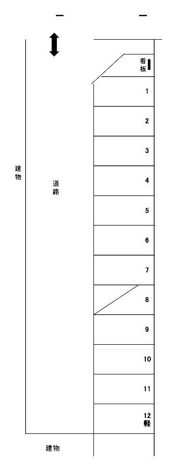 吉野 駐車場の駐車配置図