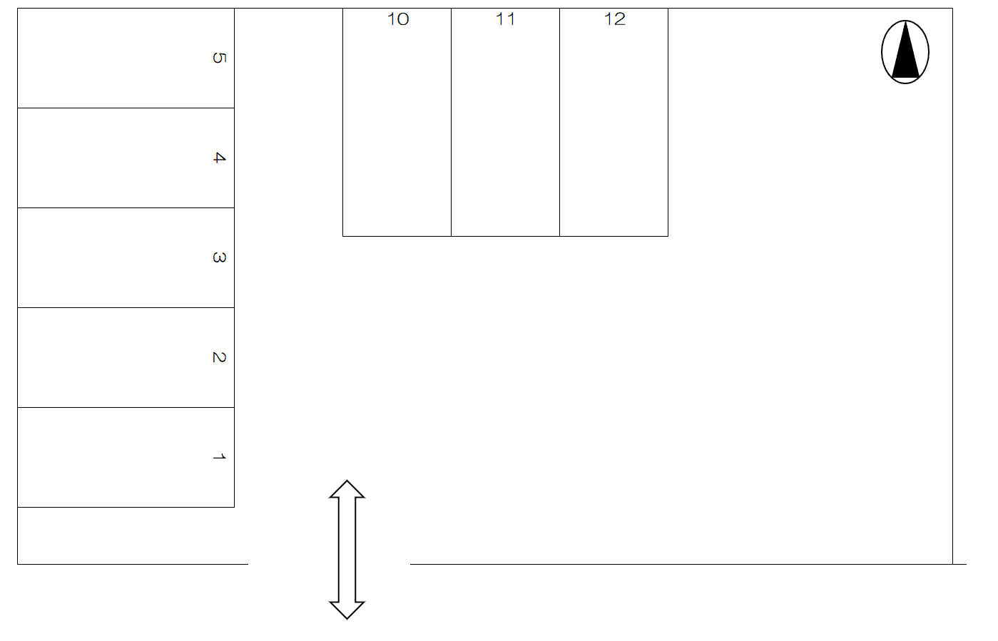 神部駐車場の駐車配置図