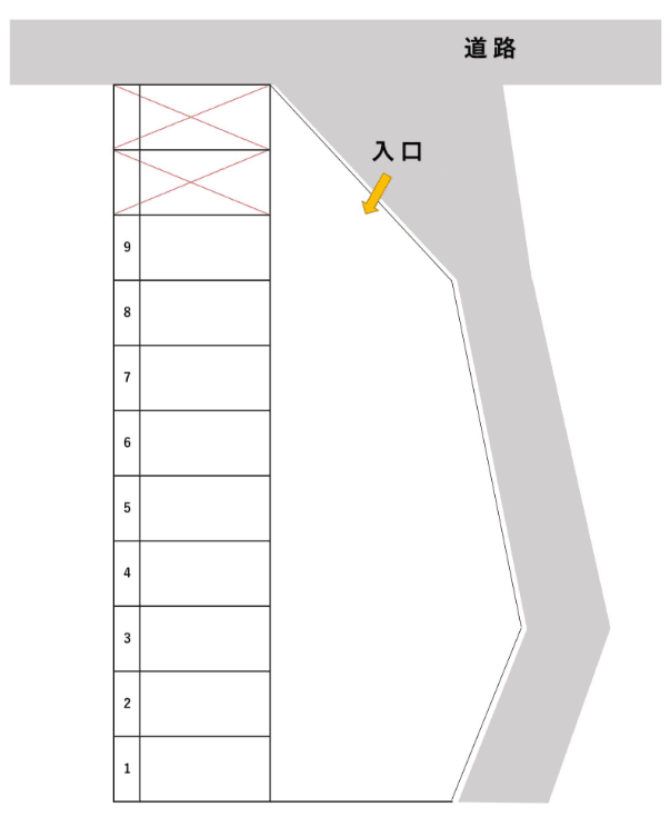 大谷EP駐車場の駐車配置図