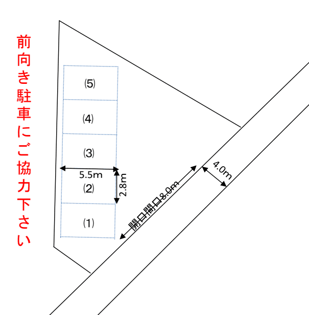 六万坊月極駐車場の駐車配置図