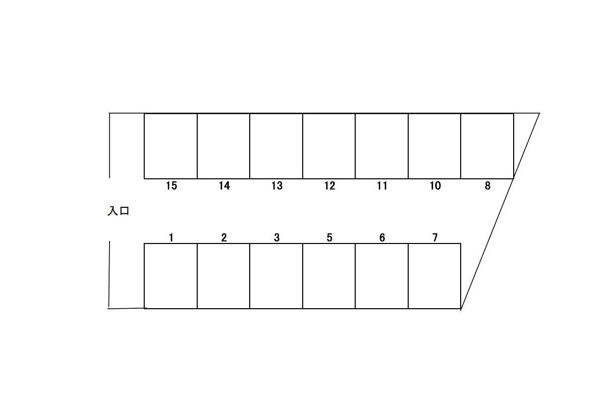 五艘月極駐車場の駐車配置図