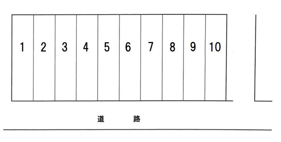 波田野いき駐車場の駐車配置図