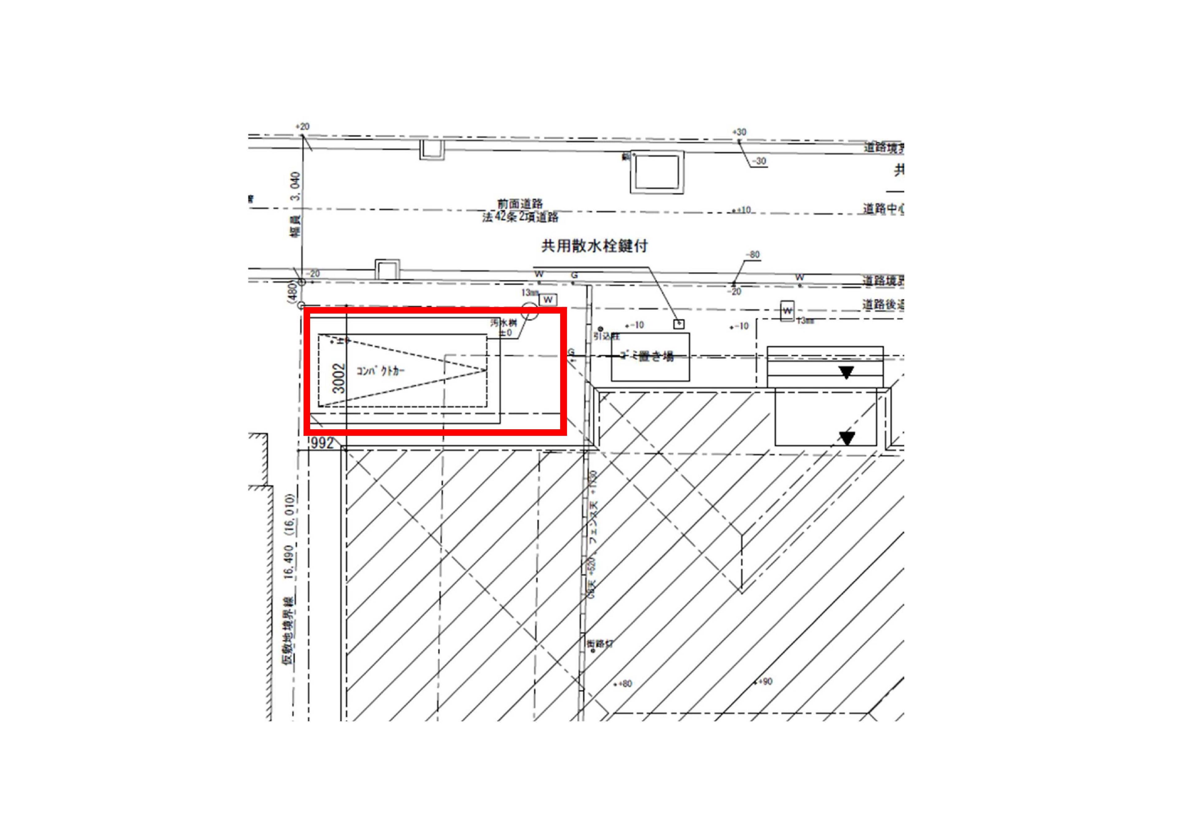 ユアメゾン御前の駐車配置図