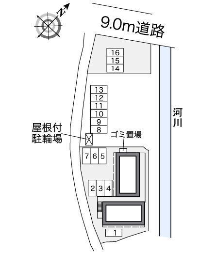 あけぼの(38478) 敷地外駐車場の駐車配置図