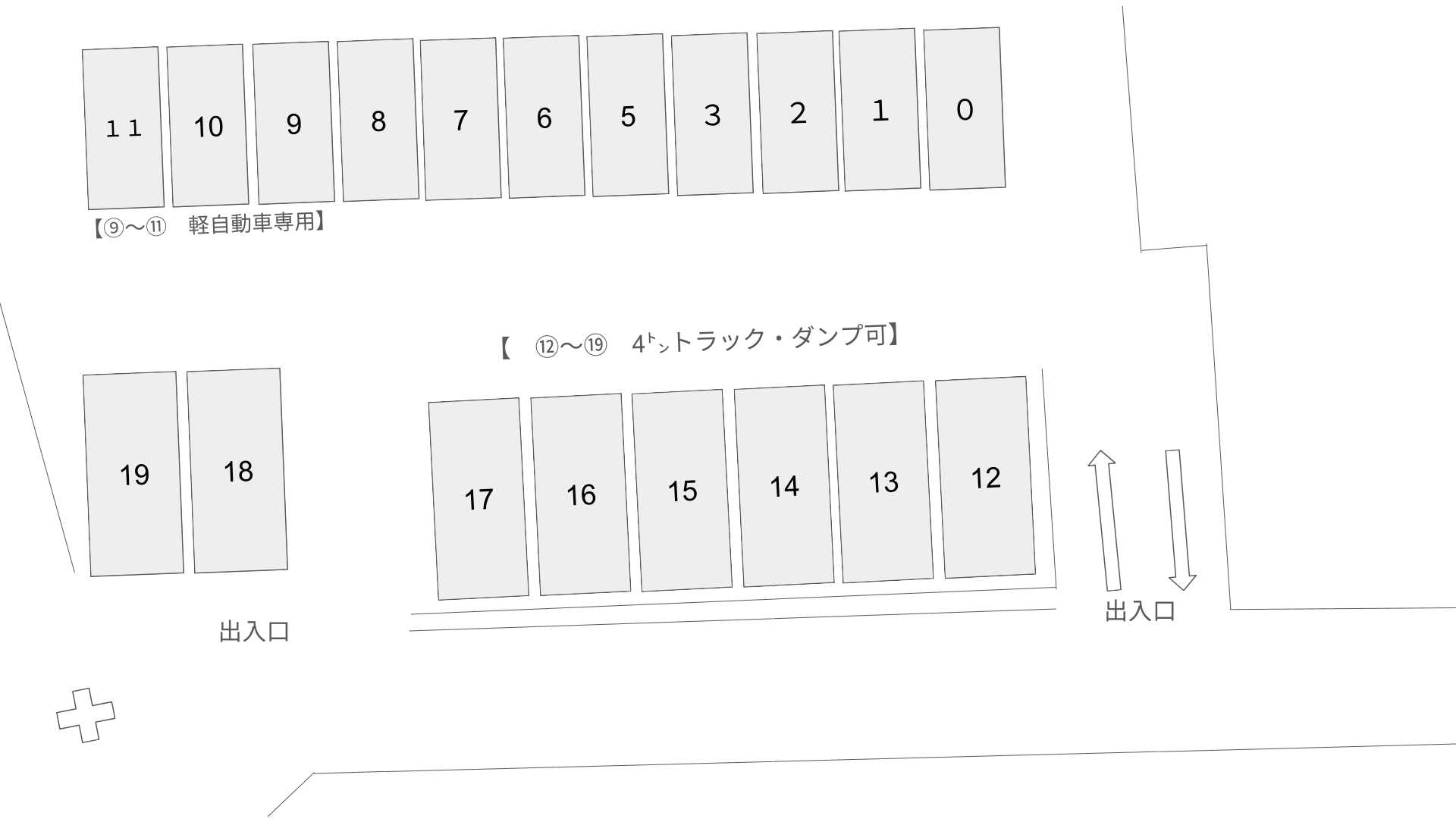 山田駐車場の駐車配置図