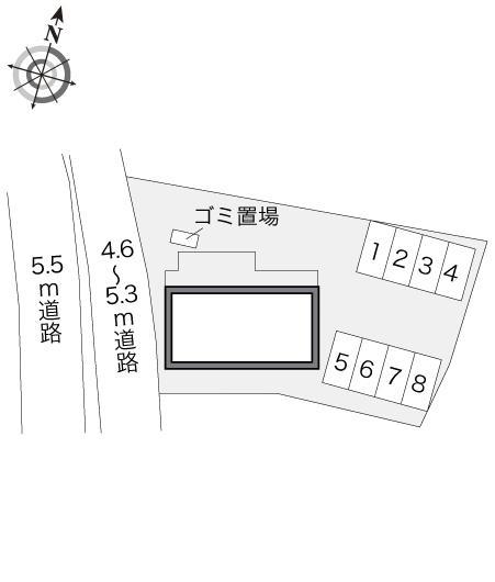 ゆたか(12516) 敷地外駐車場の駐車配置図