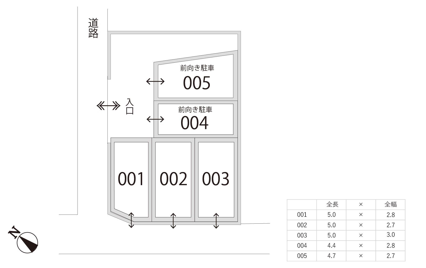 【929】熊野駐車場の駐車配置図