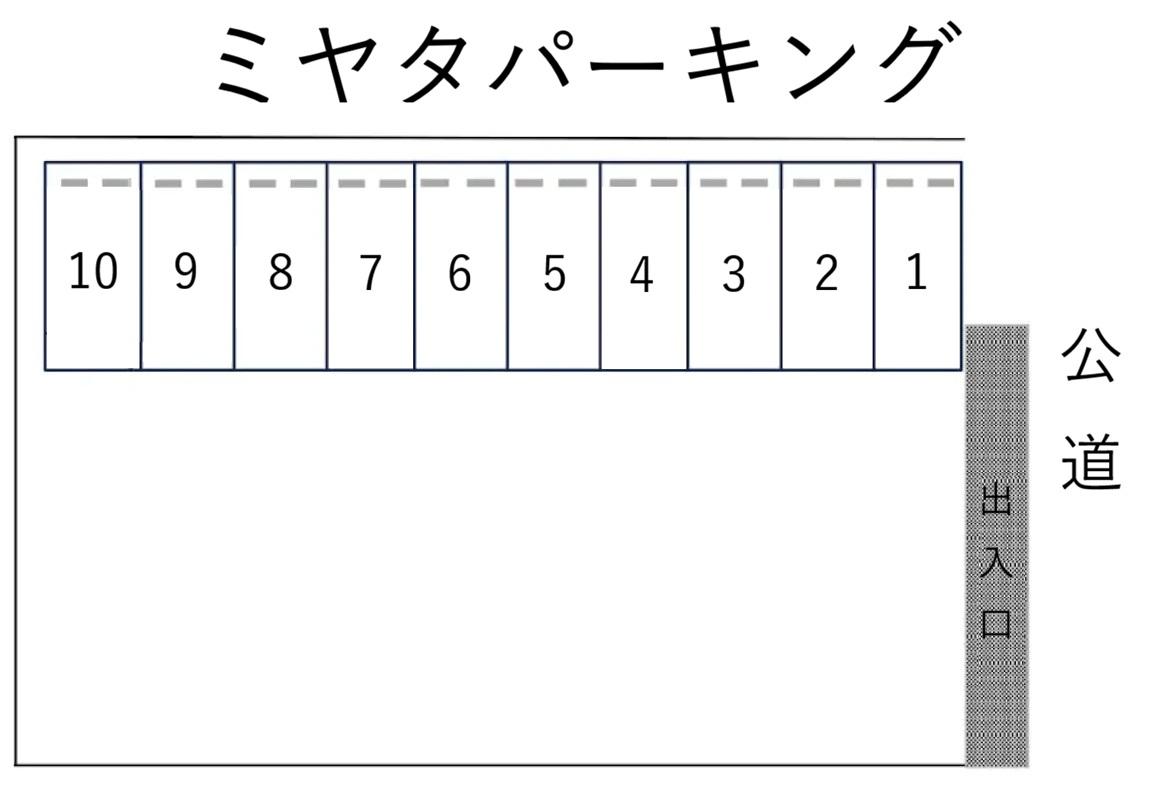 ミヤタパーキングの駐車配置図